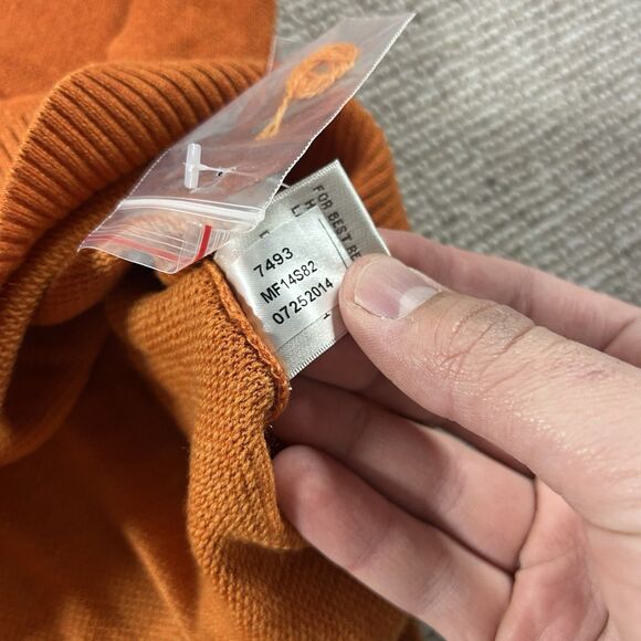 Peter Millar 1/4 Zip Sweater Mens XXL Orange Pullover Wool Golf MF14S82 - Picture 9 of 10